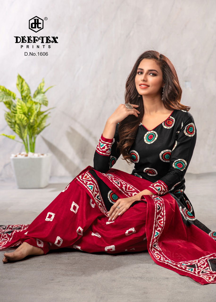 Deeptex Batik Plus 16 Cotton Printed regular Wear Dress Material Collection